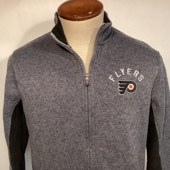 NHL Philadelphia Flyers mens zip sweater fleece jacket size Medium - Picture 2 of 10